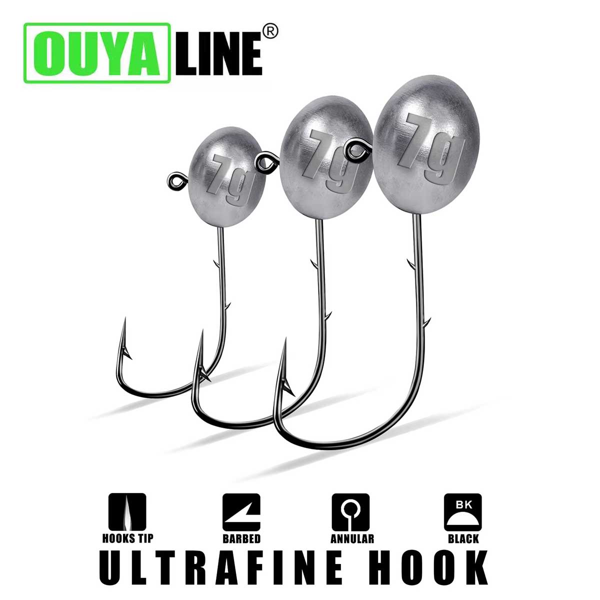 Jig Kopf Haken 1X Rockfish Aji – Fishing Hook Offset Bewertung und Preis